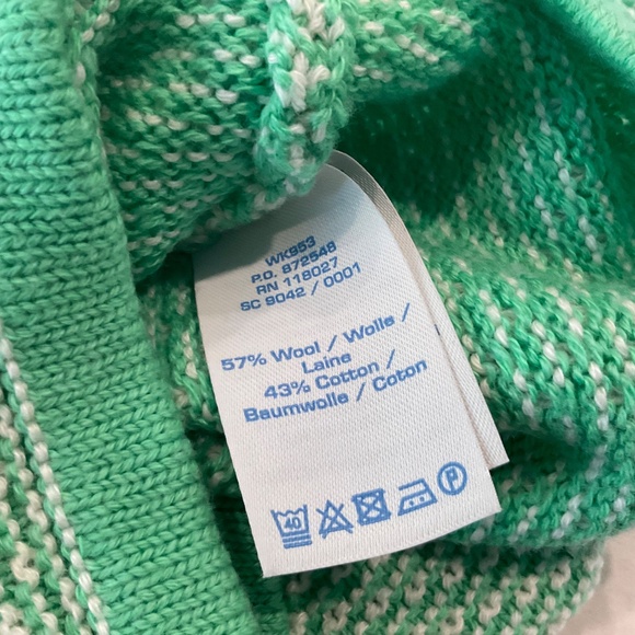 BODEN Audrey Mock Neck Waffle Knit Wool Blend Wide Sleeve Sweater Size 8 - Picture 10 of 12